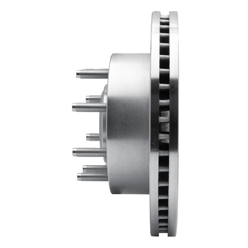 Ford F-250 Super Duty Brake Rotor (1) - Front Left - R1 Concepts - Drilled & Slotted - Silver - `05-`07